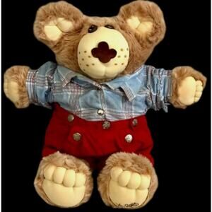 ⭐️Furskins Boone Bear Plush Beekeeper Xavier Roberts Coleco Set Clothes Large